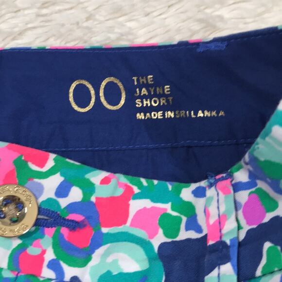 Lilly Pulitzer The Jayne Short Bright Indigo Exotic Escapade Preppy - Picture 6 of 11